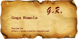 Goga Romola névjegykártya